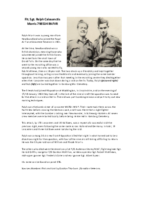 A preview of a PDF biography for Morris, Ralph Calasanctis